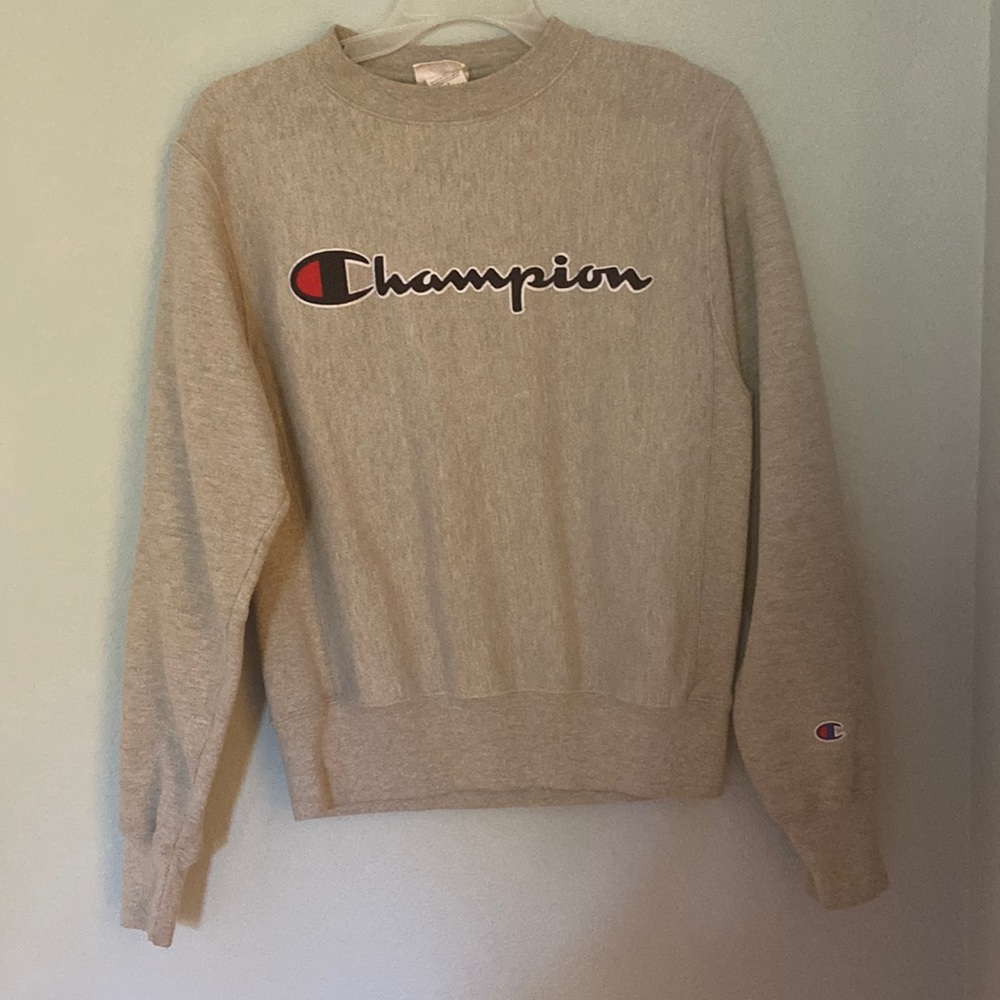 🌙Gray Reverse Weave Champion Crewneck